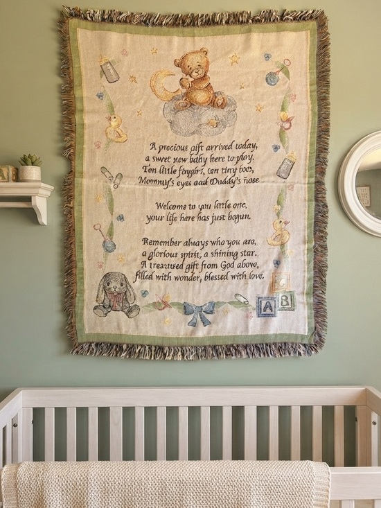 Collections Etc. Other - Vintage Collections Etc. Tapestry Throw Blanket Baby Poem Nursery Decor Cottage